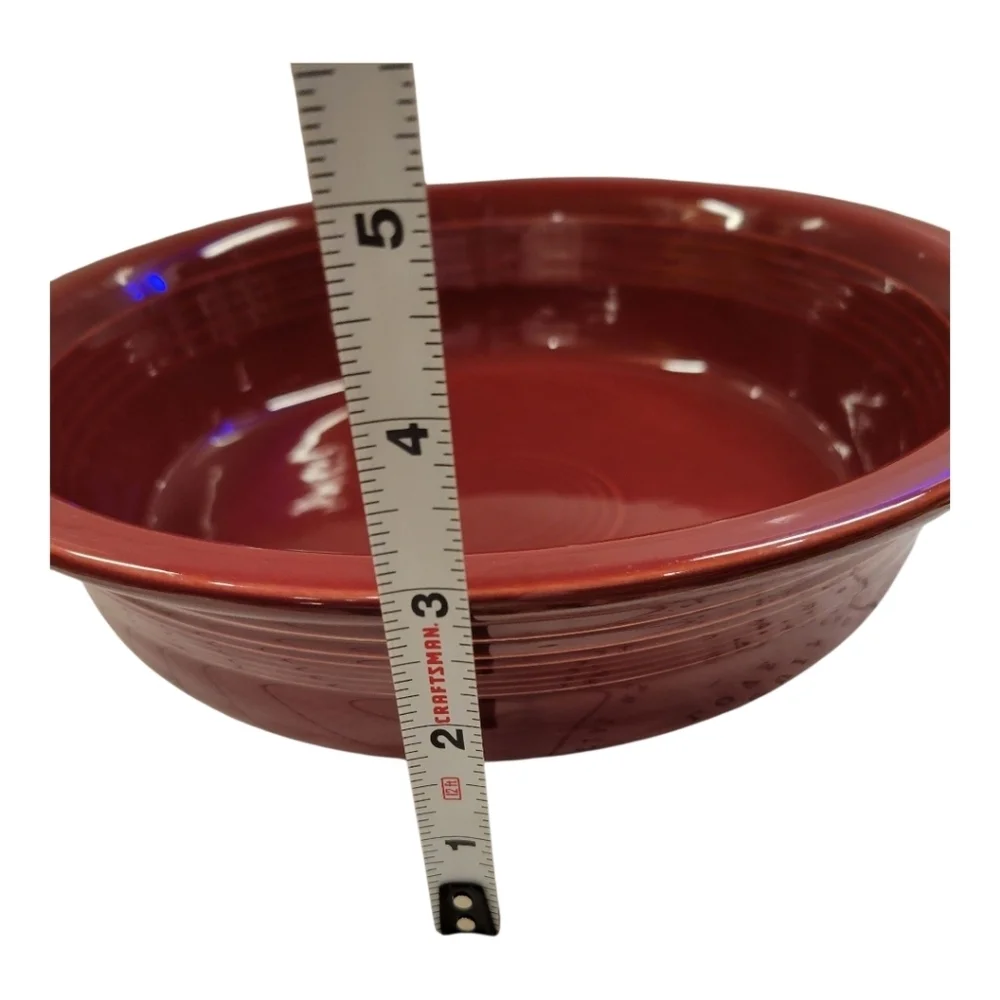 Classic Rim 10 1/2 Inch Extra Large Serving Bowl 80 OZ Cinnabar